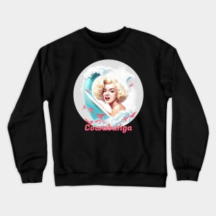 Cowabunga Pin up Surf Crewneck Sweatshirt